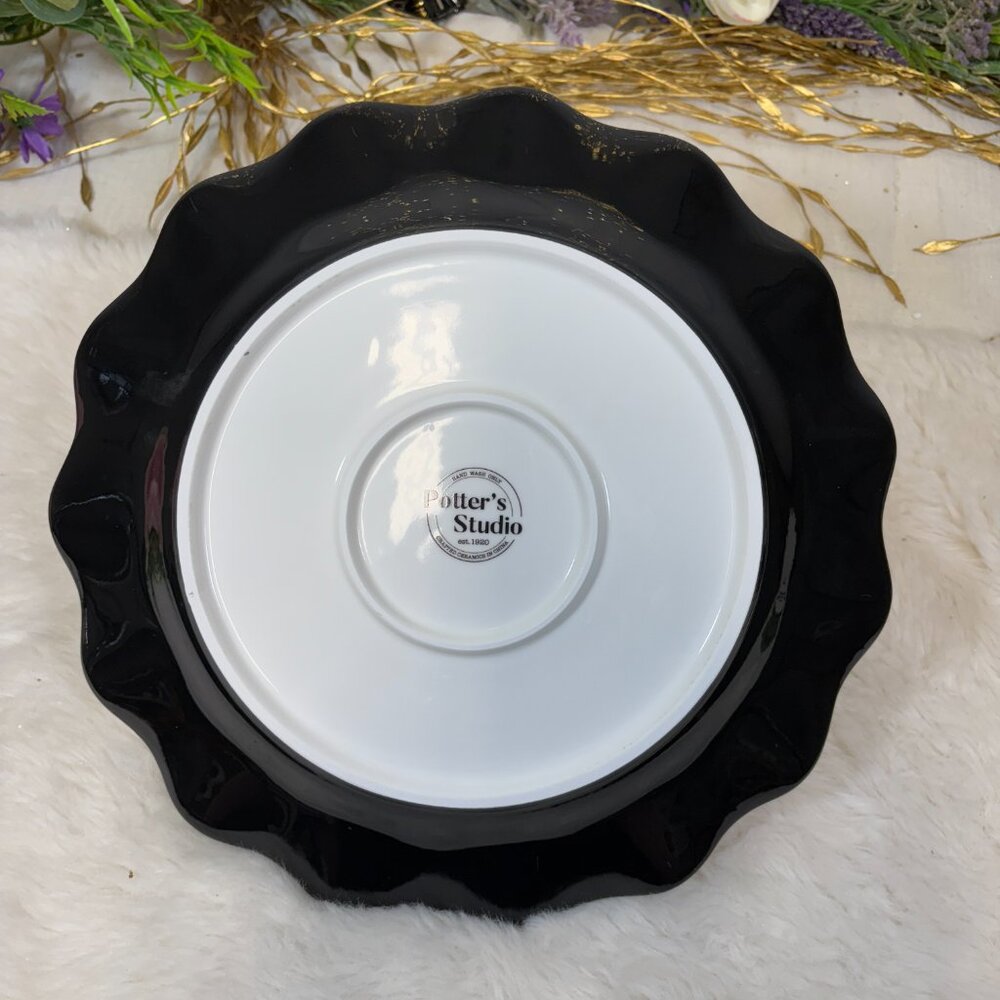 Potter's Studio Three Witches Cauldron Coven Halloween Party Dinner Plate New - Picture 6 of 8